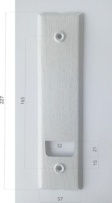 Bauheld Osłona Paska Do Rolet Z Rozstawem Otworów 165Mm Bielony Dąb