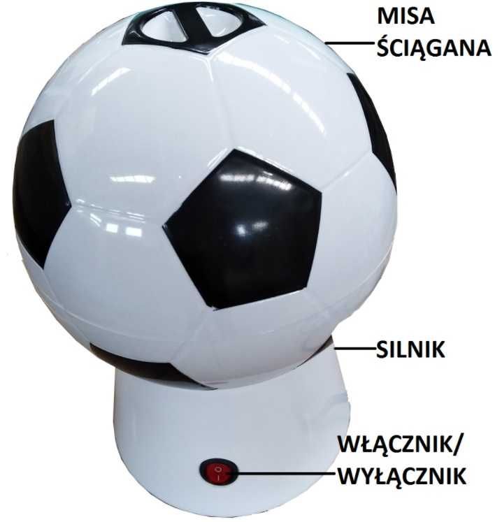 Maszynka do popcornu piłka nożna bez tłuszczu prezent na urodziny