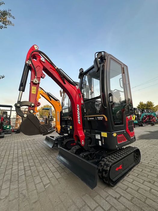 Kingway YAMA H12 R12 K Kabina Szyba Uchylna pod sufit 3 ŁYŻKI Ramię skr  Minikoparka łyżki Ramię SKR Kabina Radio + za 1 zł Koparka STEROWANA