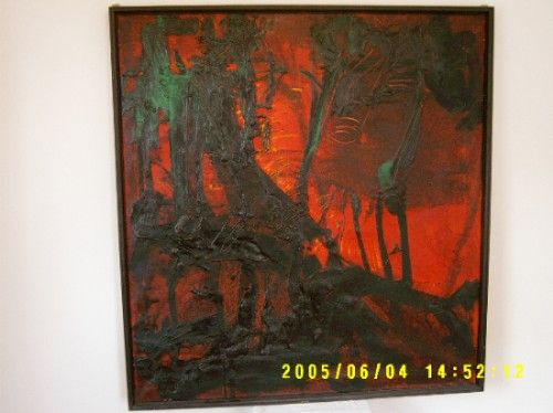 Obraz olejny na płótnie "OGNIKI" Ratajczyk Grzegorz duży 150x140