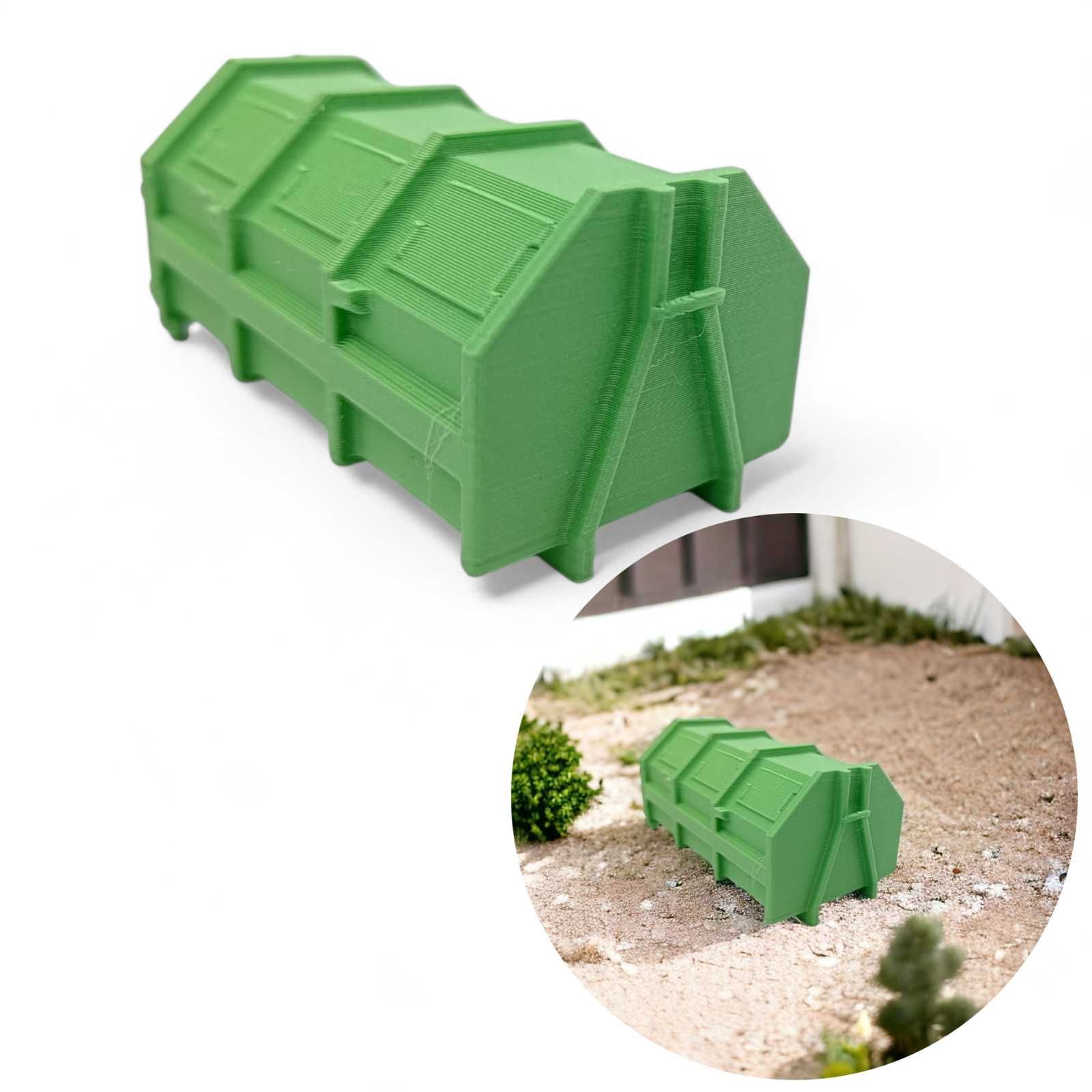 Kontener hakowy zamknięty skala 1:64 Druk 3d Modelarstwo
