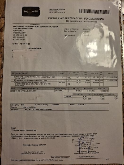 Panele Weninger Prestigo Dąb Jodełka podkład Arbiton 3w1