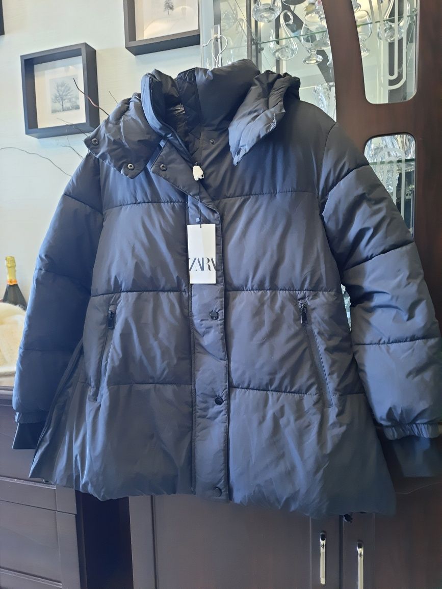 Zara зара куртка пуховик пальто пуфер парка пальто новий М