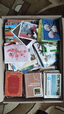 8.200 кг (около 1300 шт ) открыток и наборов открыток ссср разних лет