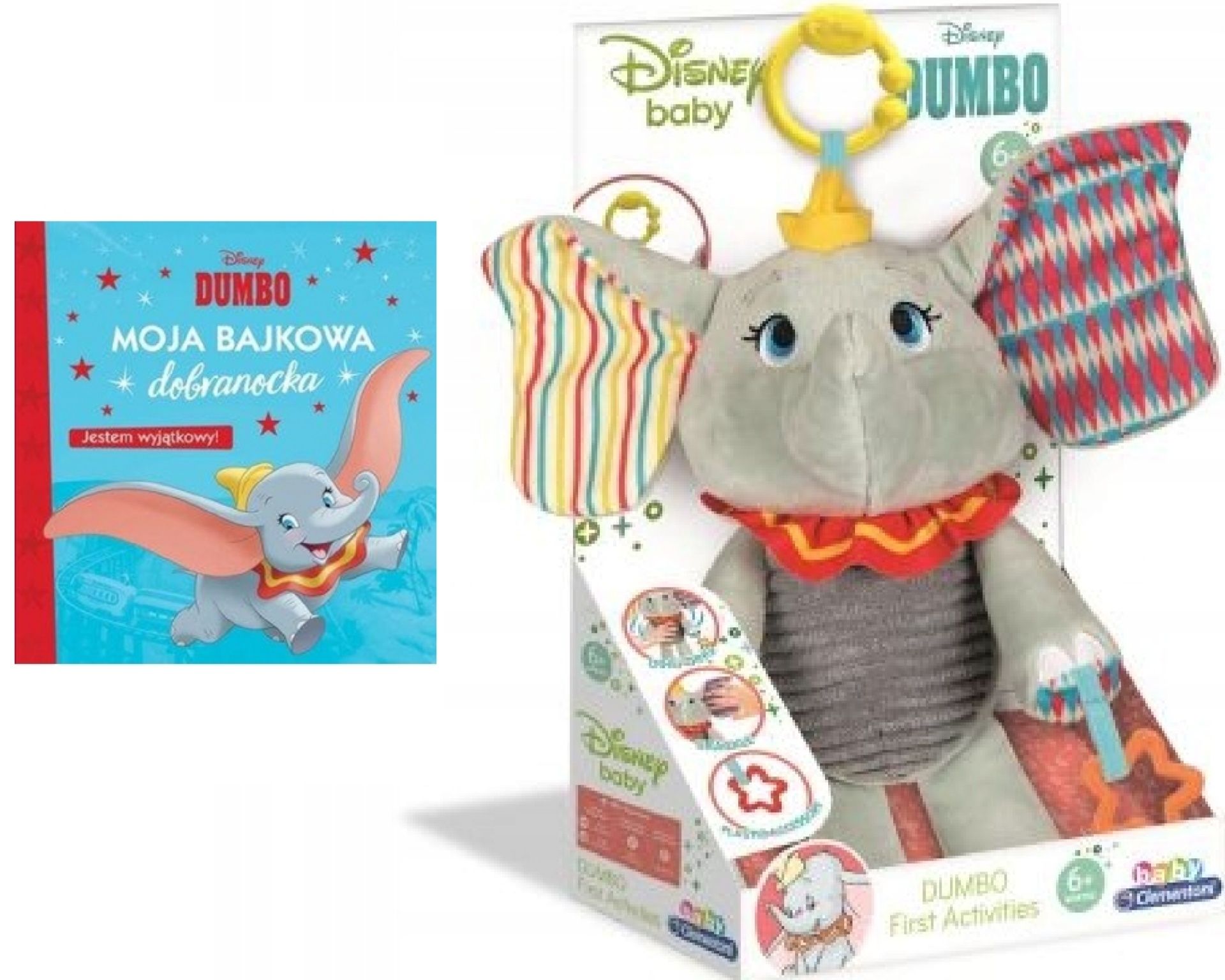 Dumbo Disney słoń Dumbo maskotka + książka zestaw nowy