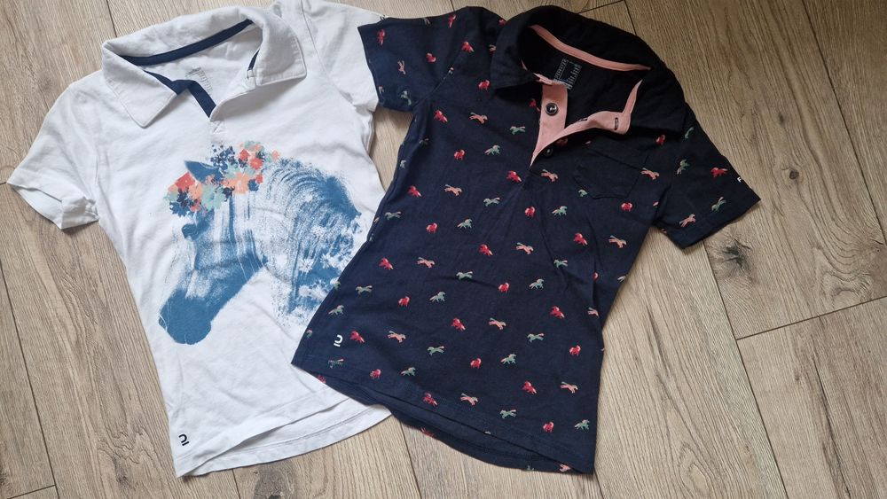 Koszulki jeździeckie 133-142 Fougazna idealny stan