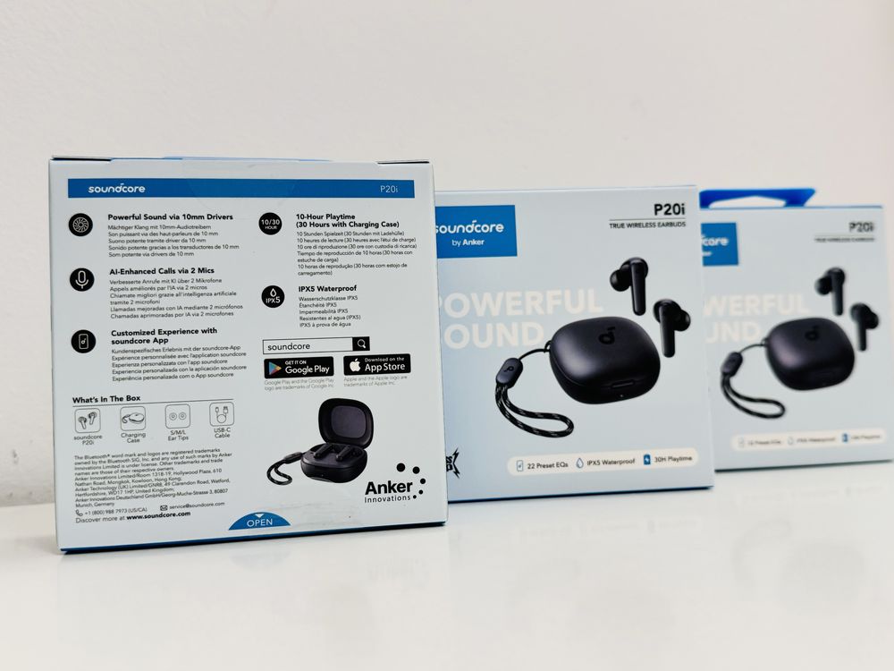 Нові оригінальні Бездротові навушники-вкладиші Anker P20i Black