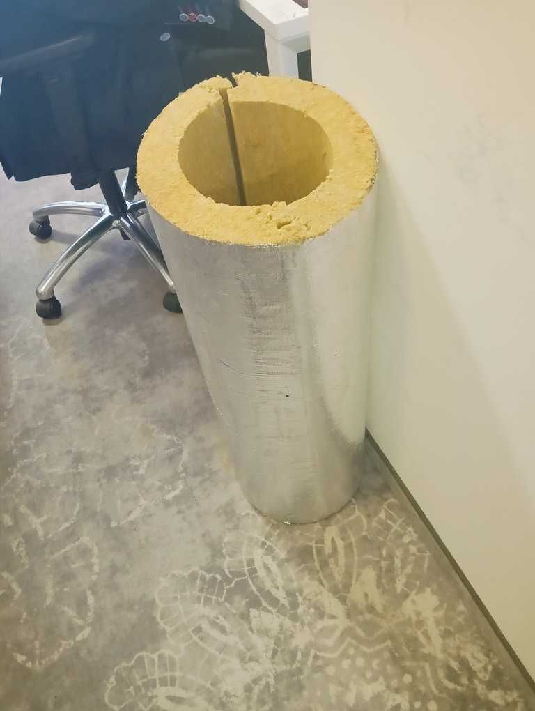 Otulina/izolacja z wełny mineralnej z folią aluminiową