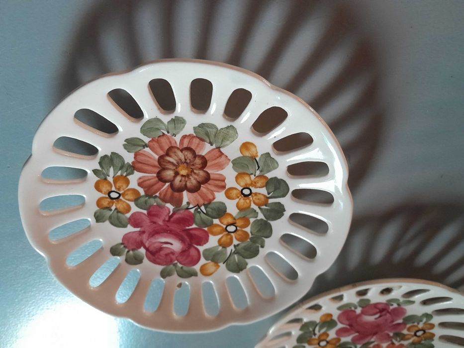 Fajans, Ceramika ZF Koło- komplet 2 talerzy z ażurem