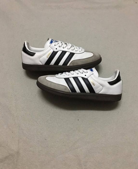 Adidas Samba Og White Black, жіночі кросівки Самби Білі, Тренд року