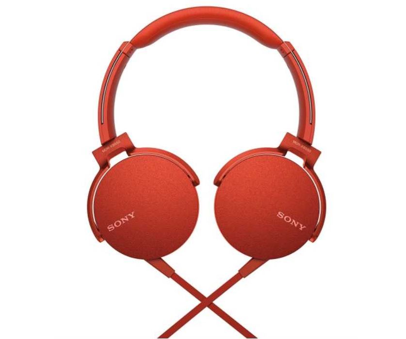 Słuchawki przewodowe Sony MDR-XB550AP w kolorze CZERWONYM (ExtraBASS)