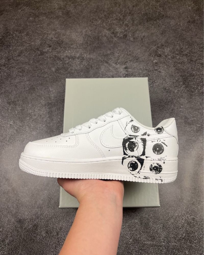 Кросівки Nike Air Force 1 x CDG x Supreme / Форси КДГ Супрім з очима
