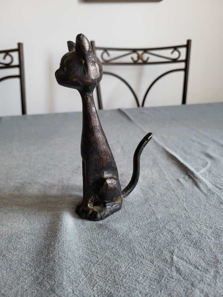 Gato Escultura em Metal