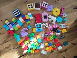 Duży zestaw klocków LEGO Duplo różne elementy okienka myszka Minnie