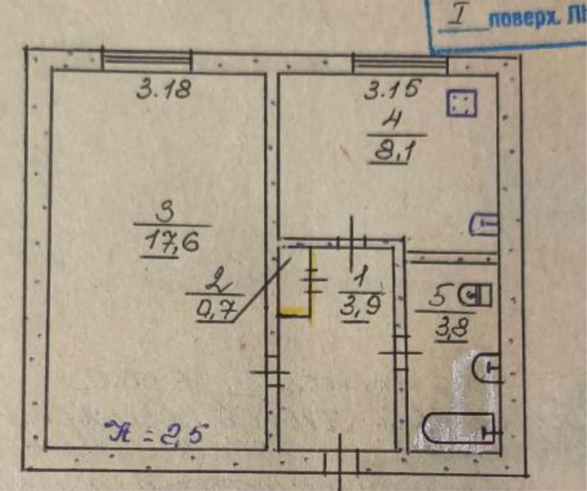 Продається 1 кімнатна квартира в Покровському районі .
