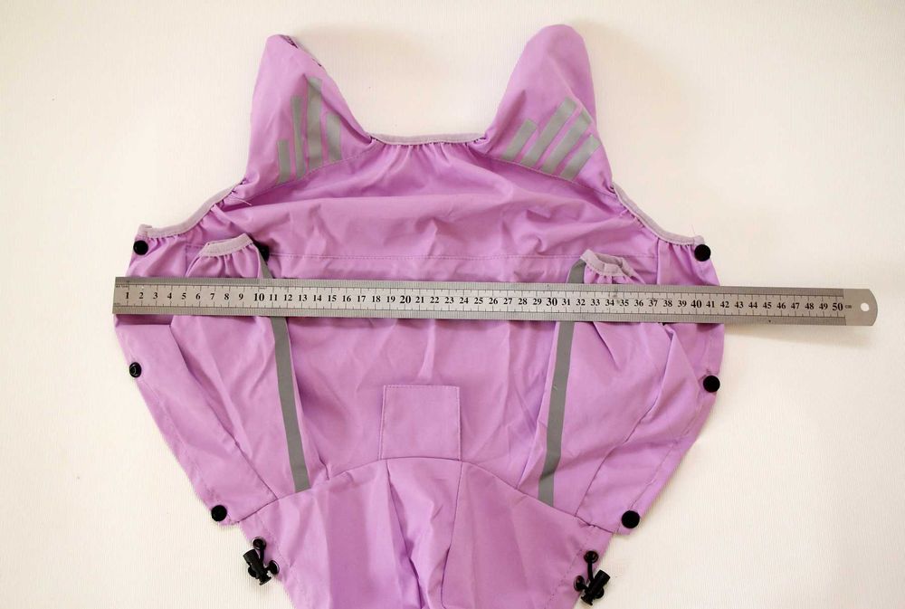 Одяг вітровка дощовик комбінезон для собак із капюшоном S фіолетовий