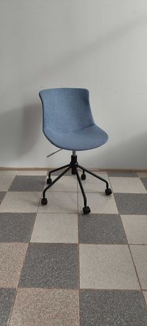 WYPRZEDAŻ | Krzesło NIEBIESKIE fotel obrotowy do biura pracy NISKIE