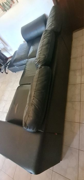 Sofá Chaise long em pele