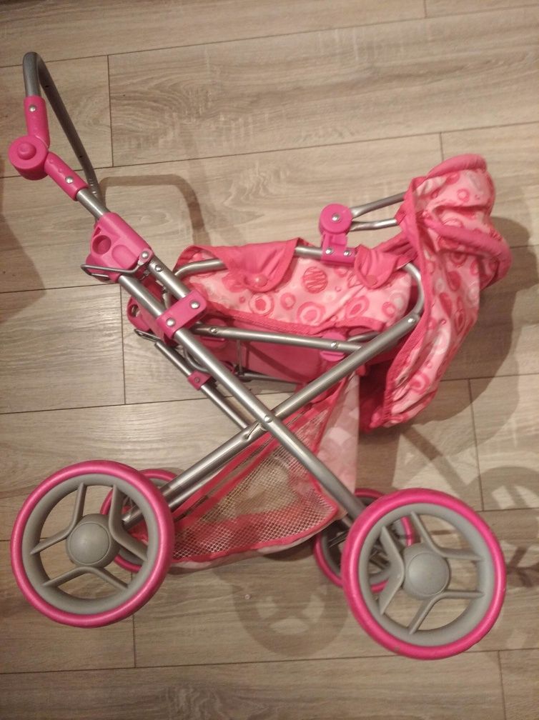 Wózek dla lalek różowy