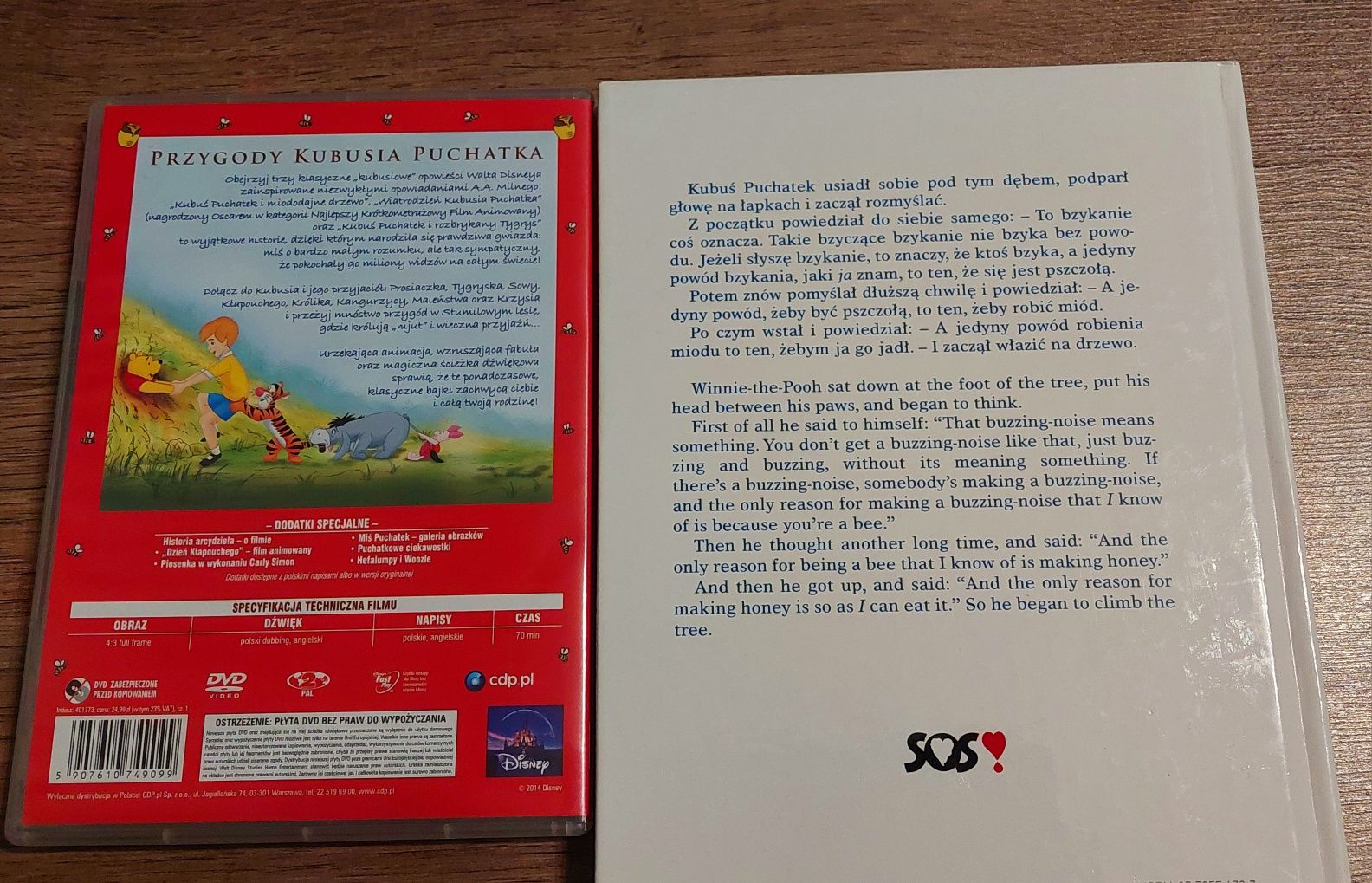 Kubuś Puchatek. Wersja angielsko-polska Książka kubek Bajka CD