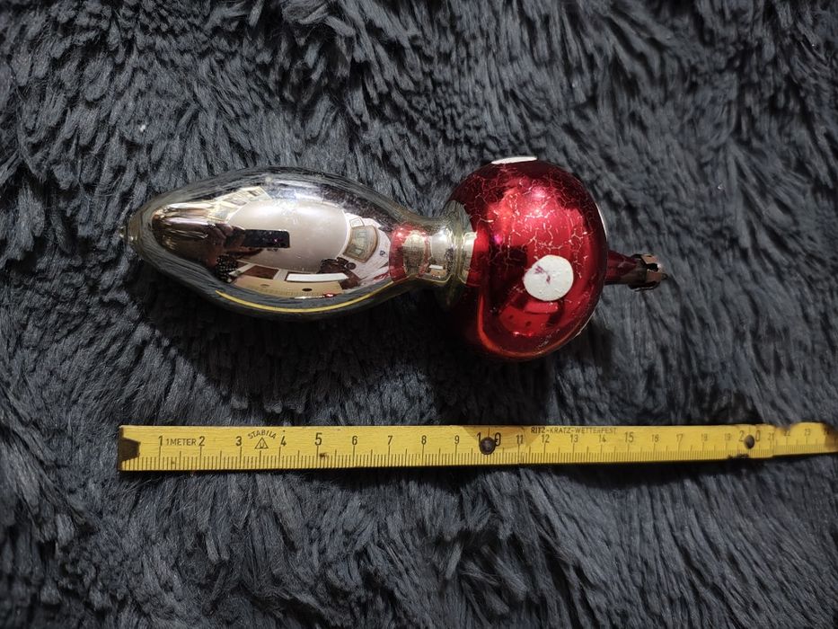 Stare bombki choinkowe PRL muchomorki