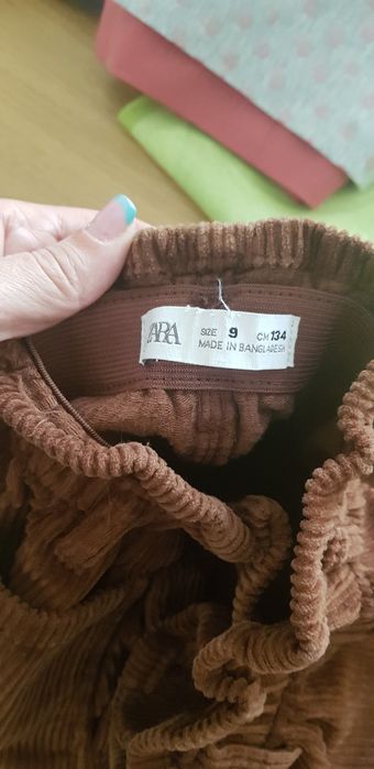 Vendo saia castanha bombazine, com bolsos, 9 anos, Zara, como nova