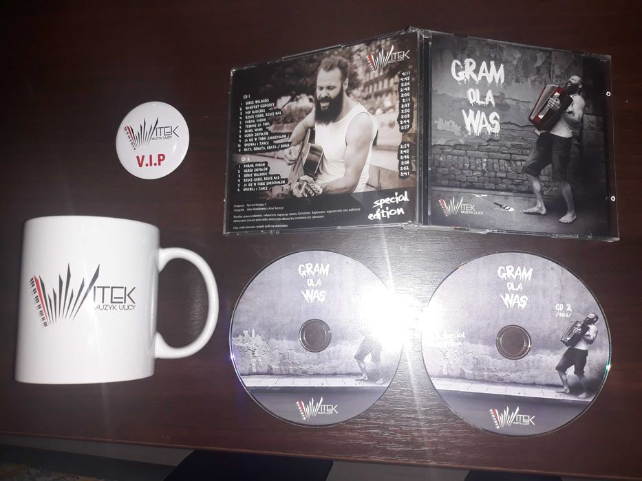 Witek Muzyk Ulicy - Gram Dla Was 2xCD Wydanie Unikat kubek plakietka