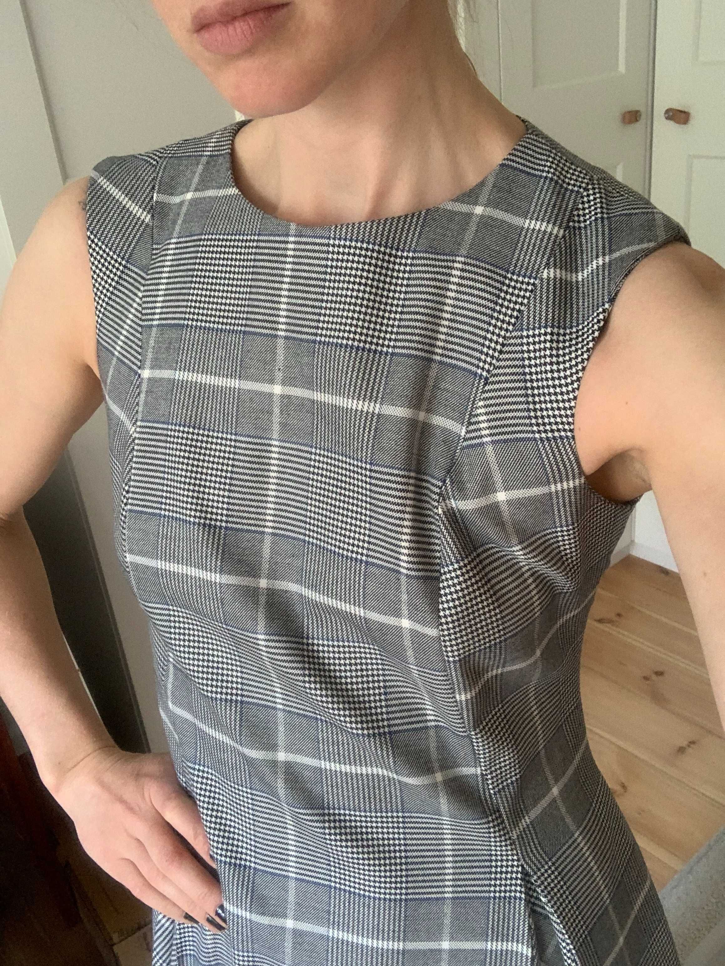 Reserved sukienka retro krata S Audrey Hepburn made Poland rozkloszowa