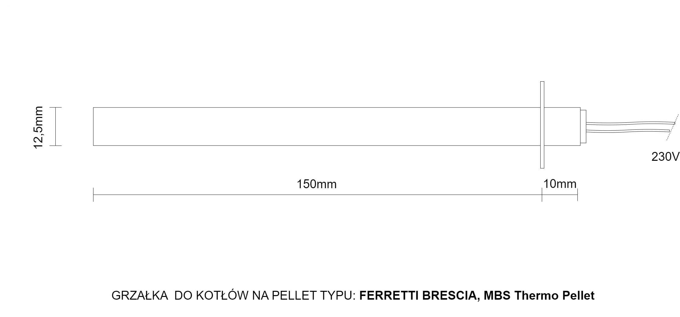 GRZAŁKA do kotła: MBS Thermo Pellet, Ferretti BRESCIA 12kW