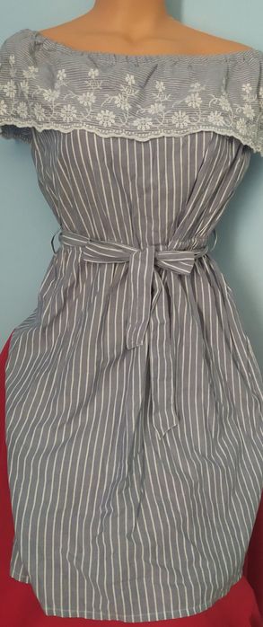 Сукня котон, Летнее хлопковое платье с открытыми плечами