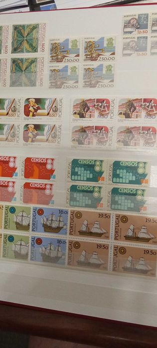 Selos de Portugal 84 quadras em séries completas
