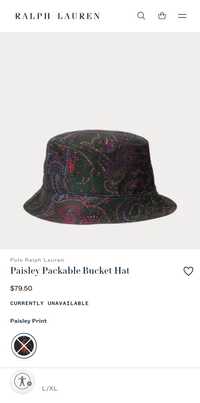Шляпа Polo Ralph Lauren Paisley оригинал Панама Polo Ralph Lauren