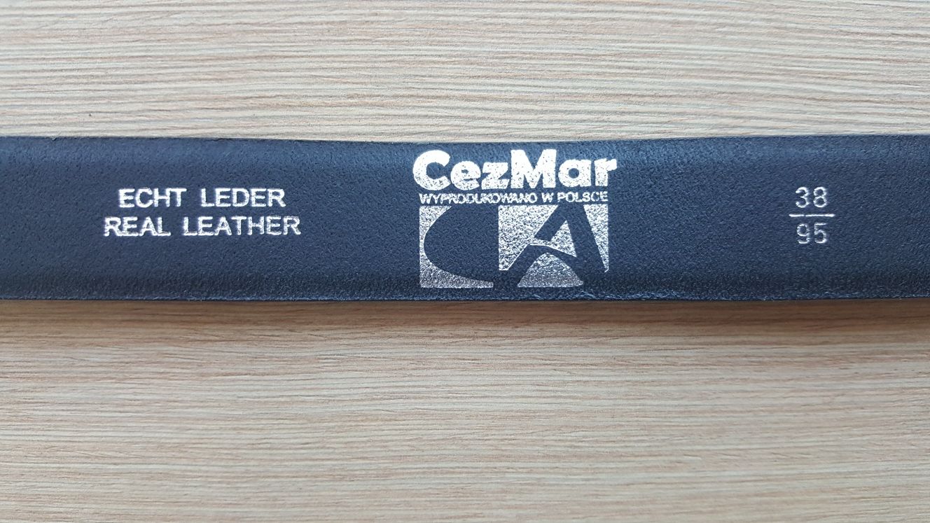 Pasek czarny skórzany CEZ-MAR klasyczny