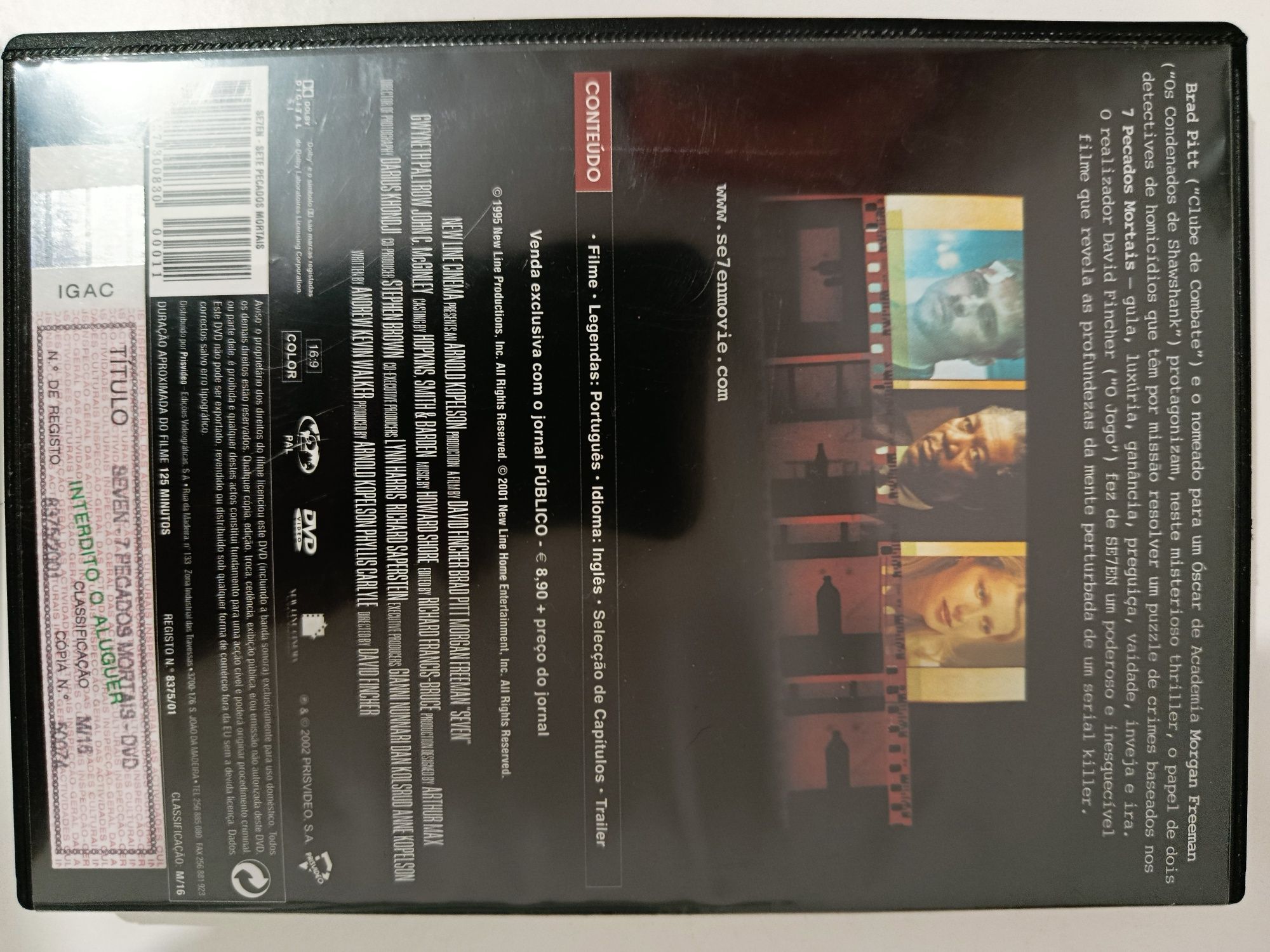 Dvd seven 7 pecados mortais
