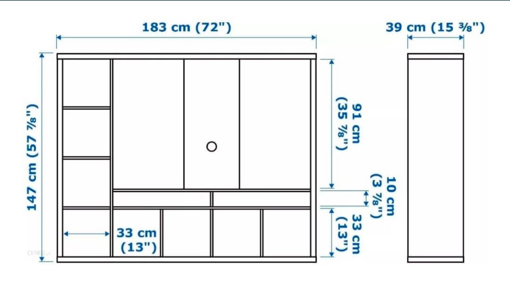 Ikea LAPPLAND kombinacja regał kallax Szafka pod TV telewizor