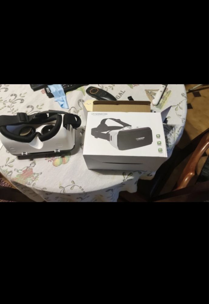 Caixa de óculos de realidade virtual