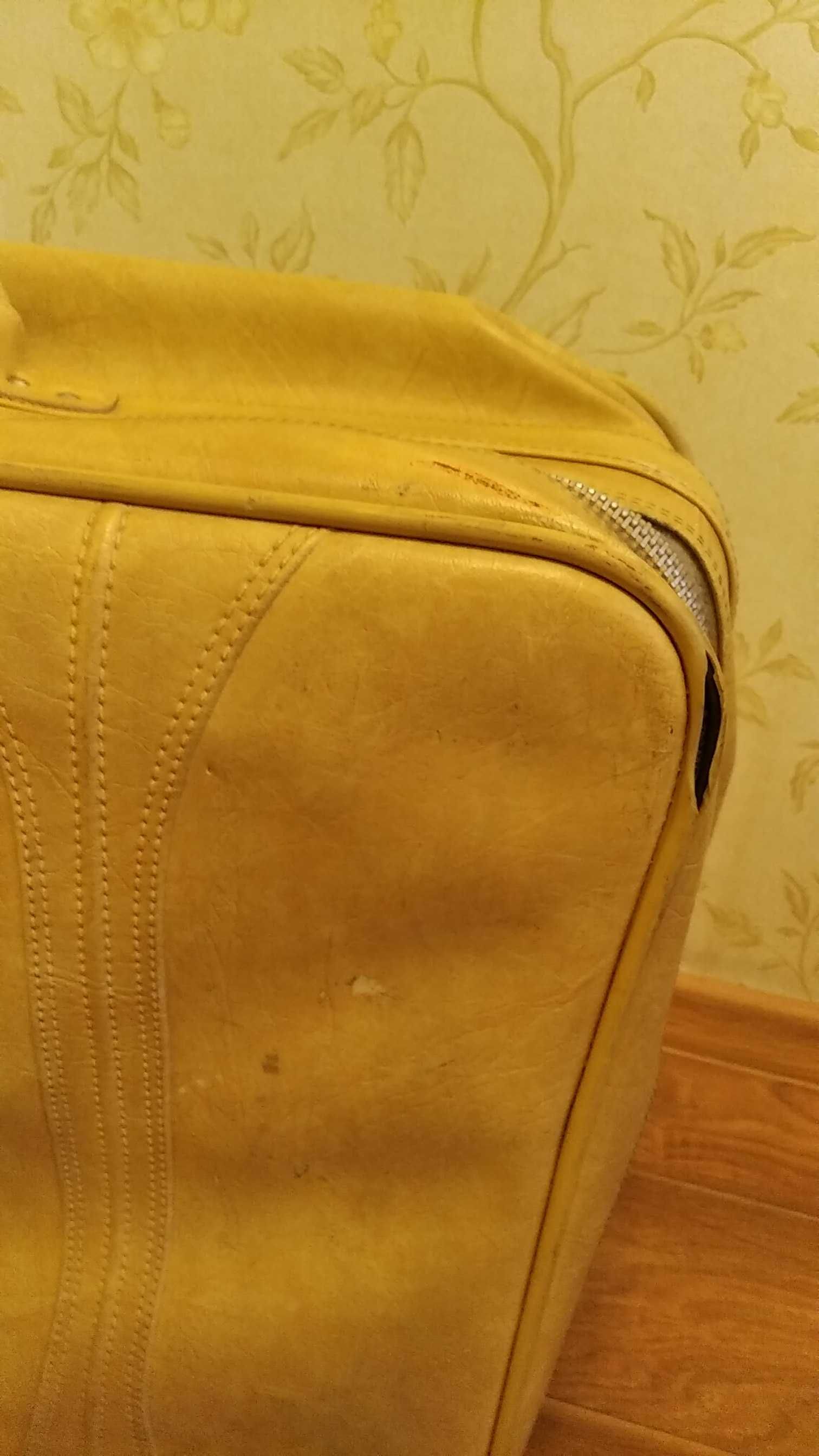 чемодан СССР Америка США 1975 кожа валіза с замком раритет винтаж