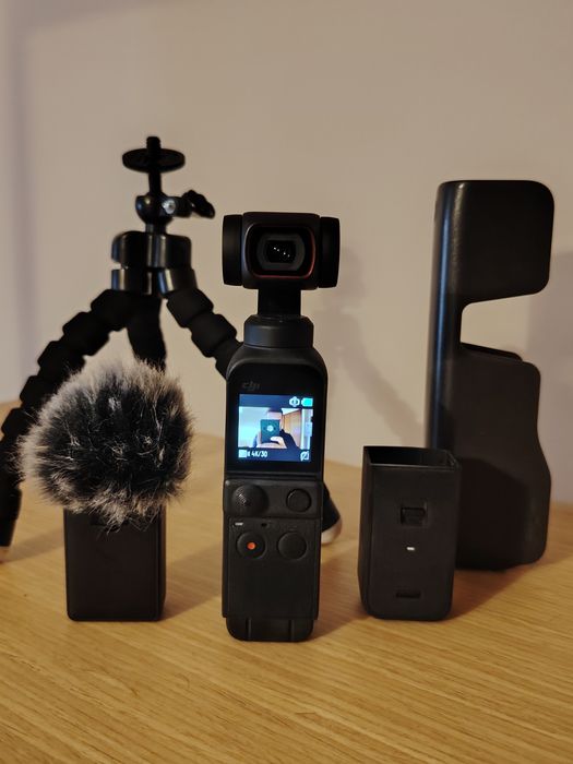 DJI POCKET 2 + Microfone + Do-it-All handle + Tripé