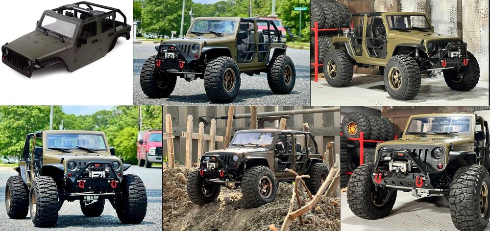 Karoseria RC INJORA Jeep Wrangler JK Rubicon Crawler TRX-4 SCX Axial