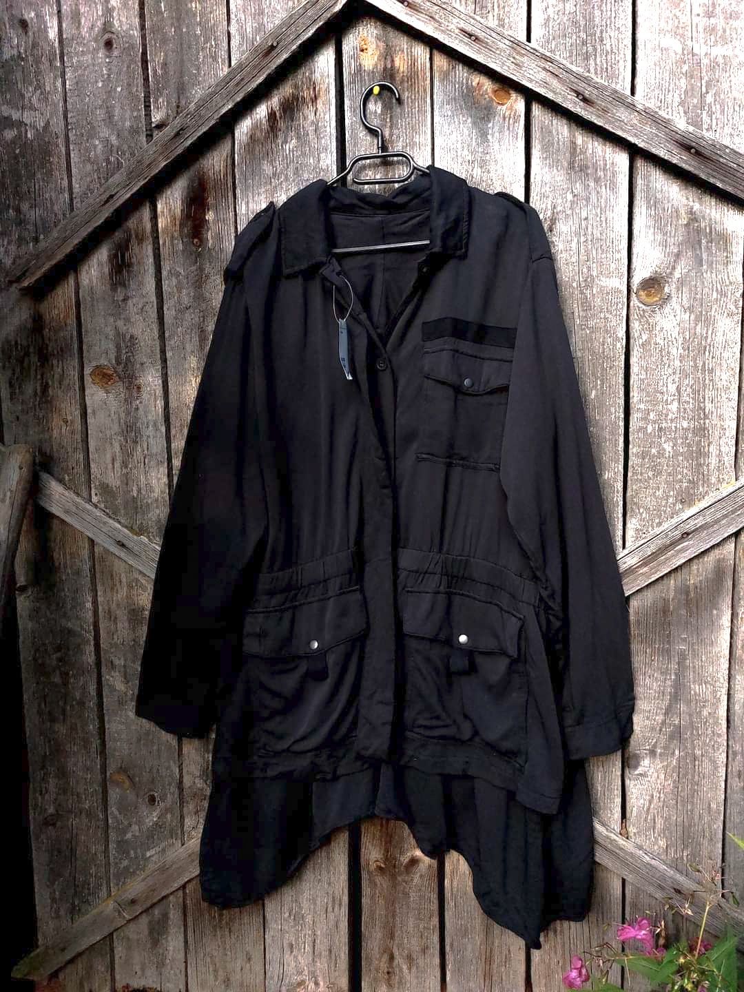 Nowy trencz płaszcz oversize H&M czarny kurtka
