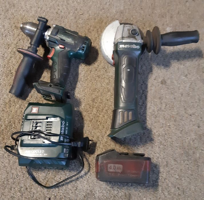 Metabo zestaw szlifierka W18LTX 125+Wkrętarka BS18 LTX+akumul + ładow