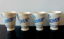 Cztery porcelanowe kieliszki Jochan Becher