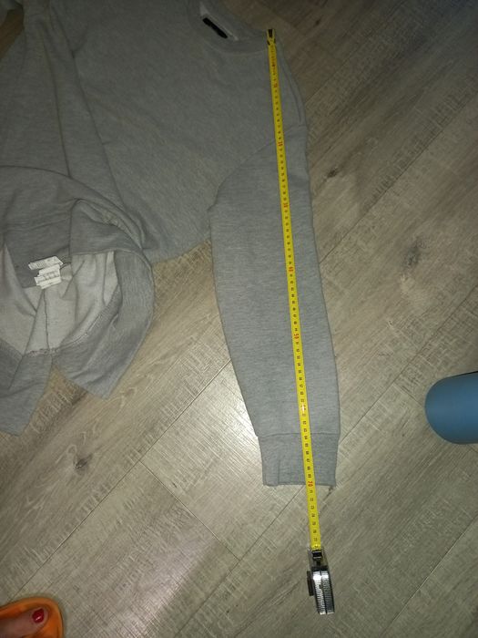 Tunika sukienka bluza XS 34 Bershka długi rękaw szara