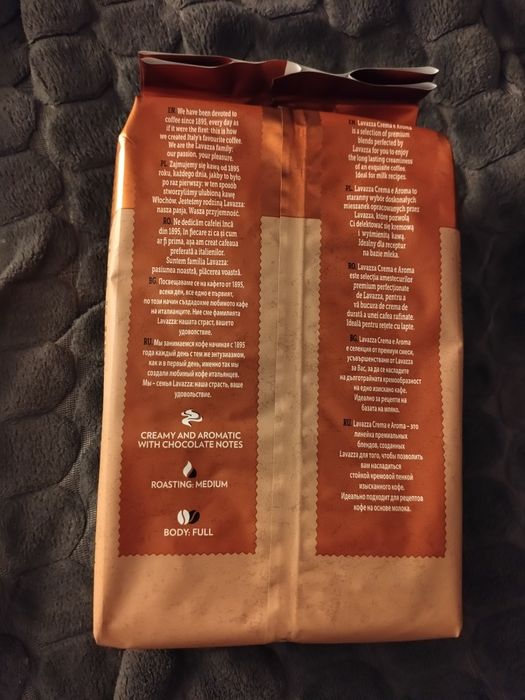 Kawa lavazza ziarnista crema aroma