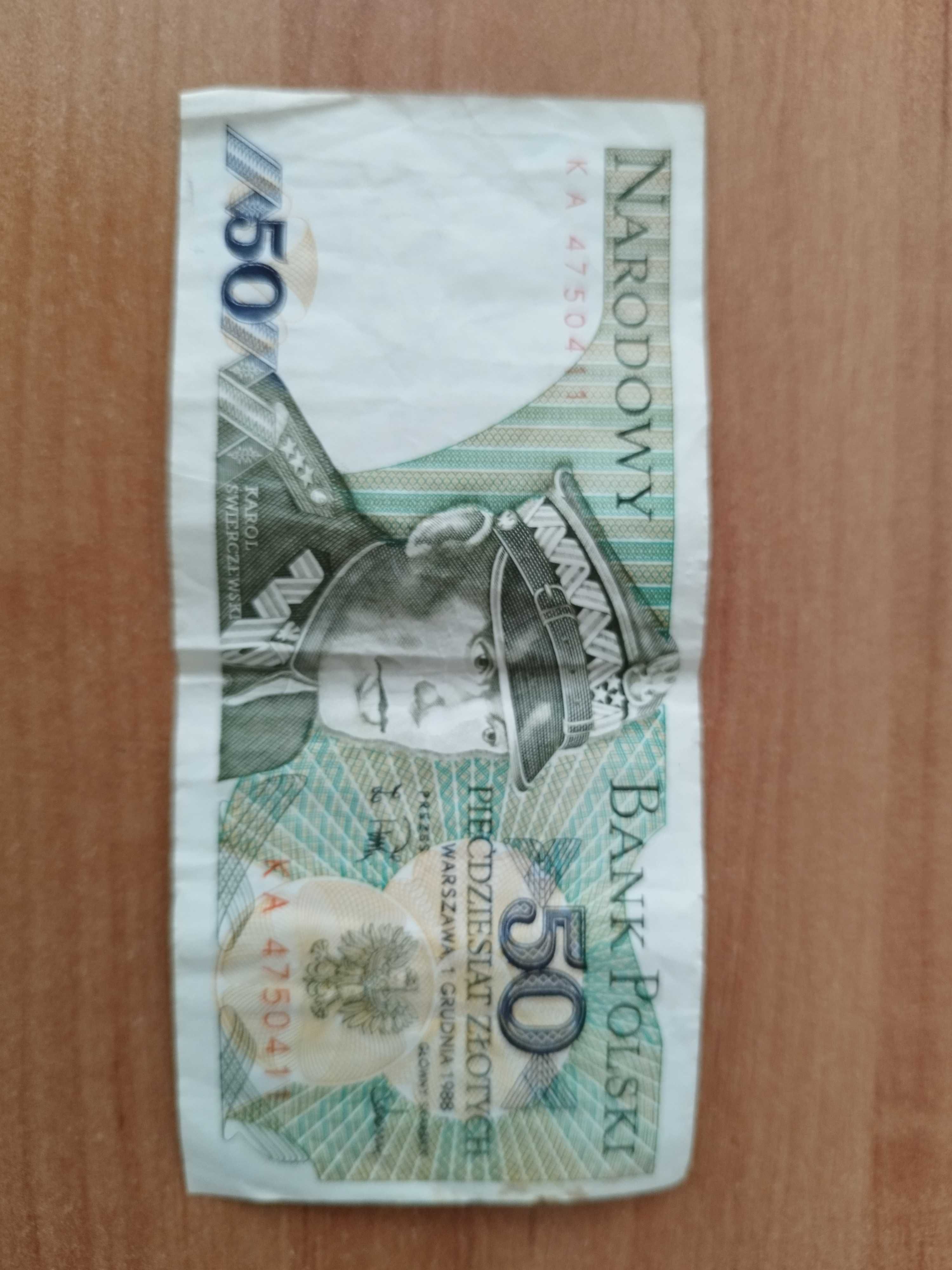 Banknot 50 zł z 1988 r PRL