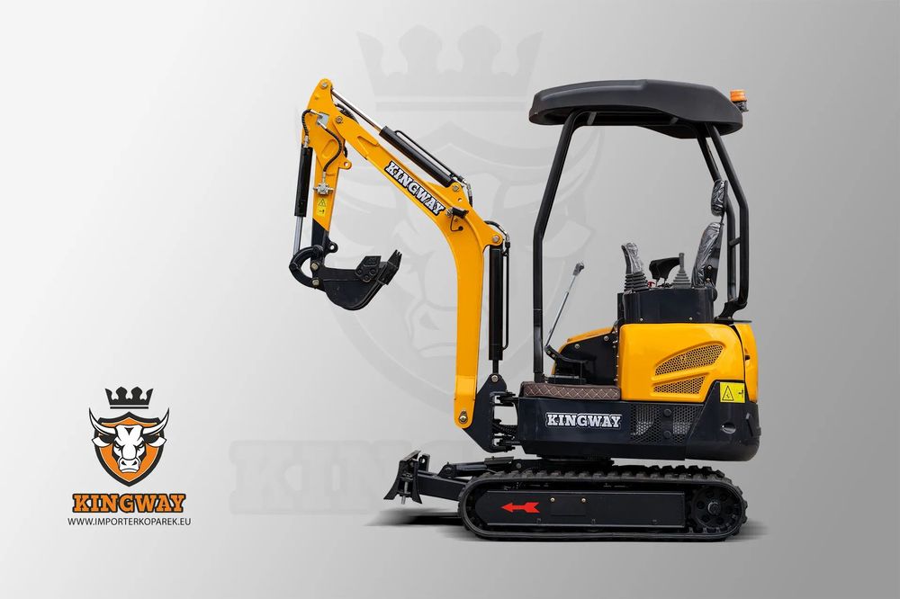 Kingway VIPA 16 Laidong  Minikoparka 1600 kg LAIDONG 3 CYLINDRY 25 KM + łyżki