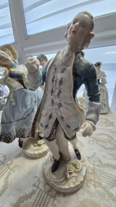 2x figurka porcelana tancerka i panicz
