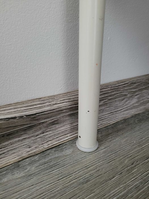 Łóżko regulowane Minnien Ikea Metalowe Kremowe 206x85 cm