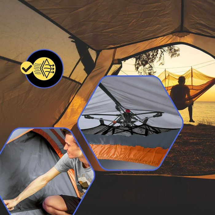 Палатка намет для кемпінгу Lumaland 210х190х110см 2-3 чол