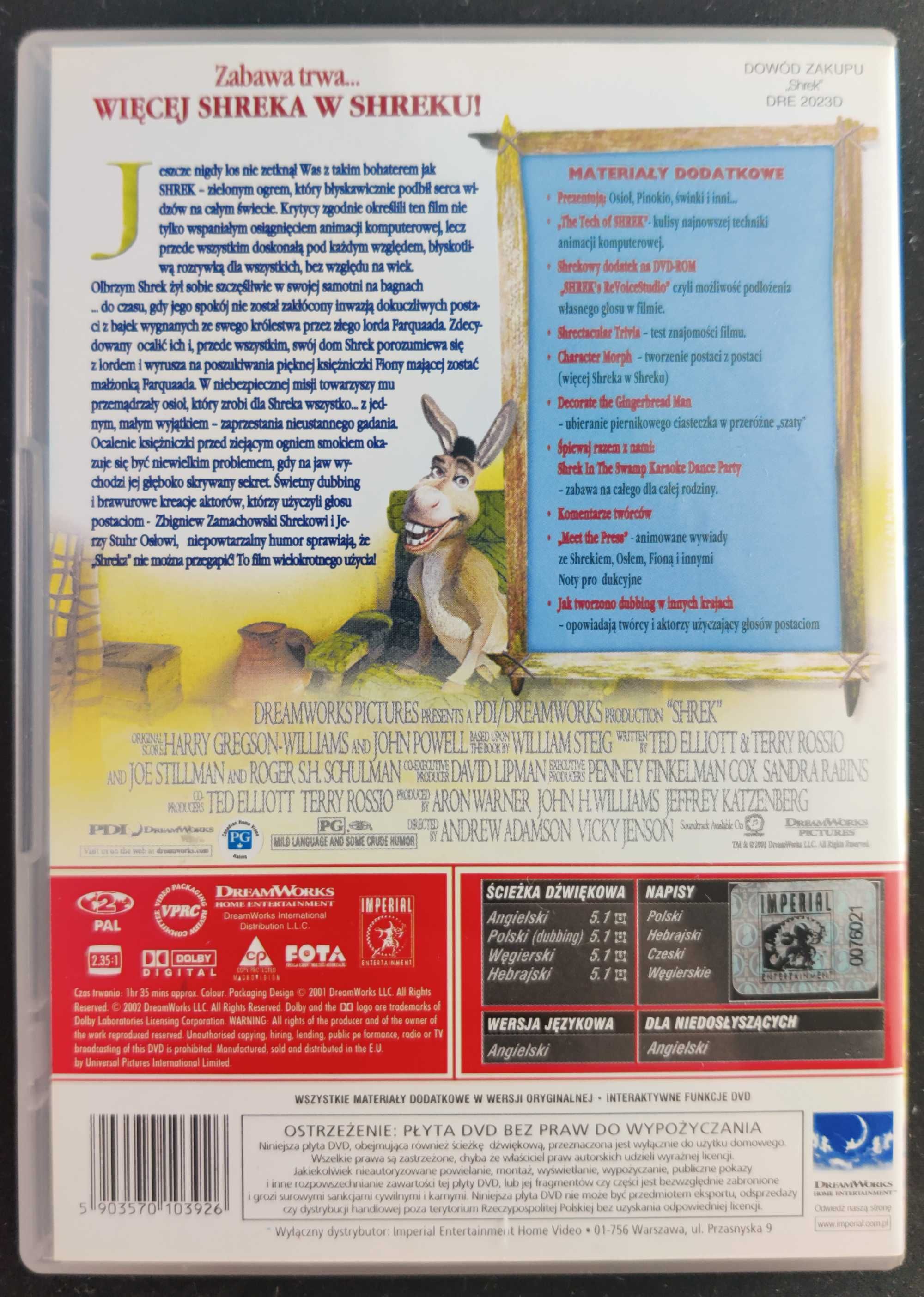 Shrek [DVD] - polski dubbing